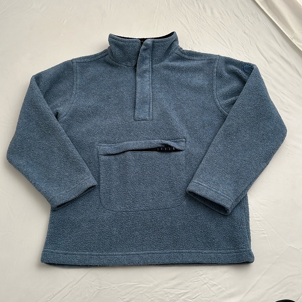 Bhs (UK brand) Boys quarter zip light blue fleece mock neck pullover